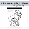 Läs och färglägg - alla hjärtans dag