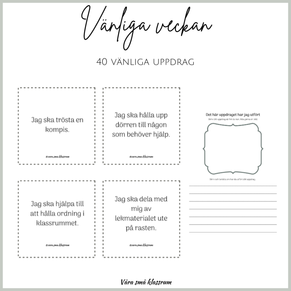 Vänliga veckan – 40 vänliga uppdrag