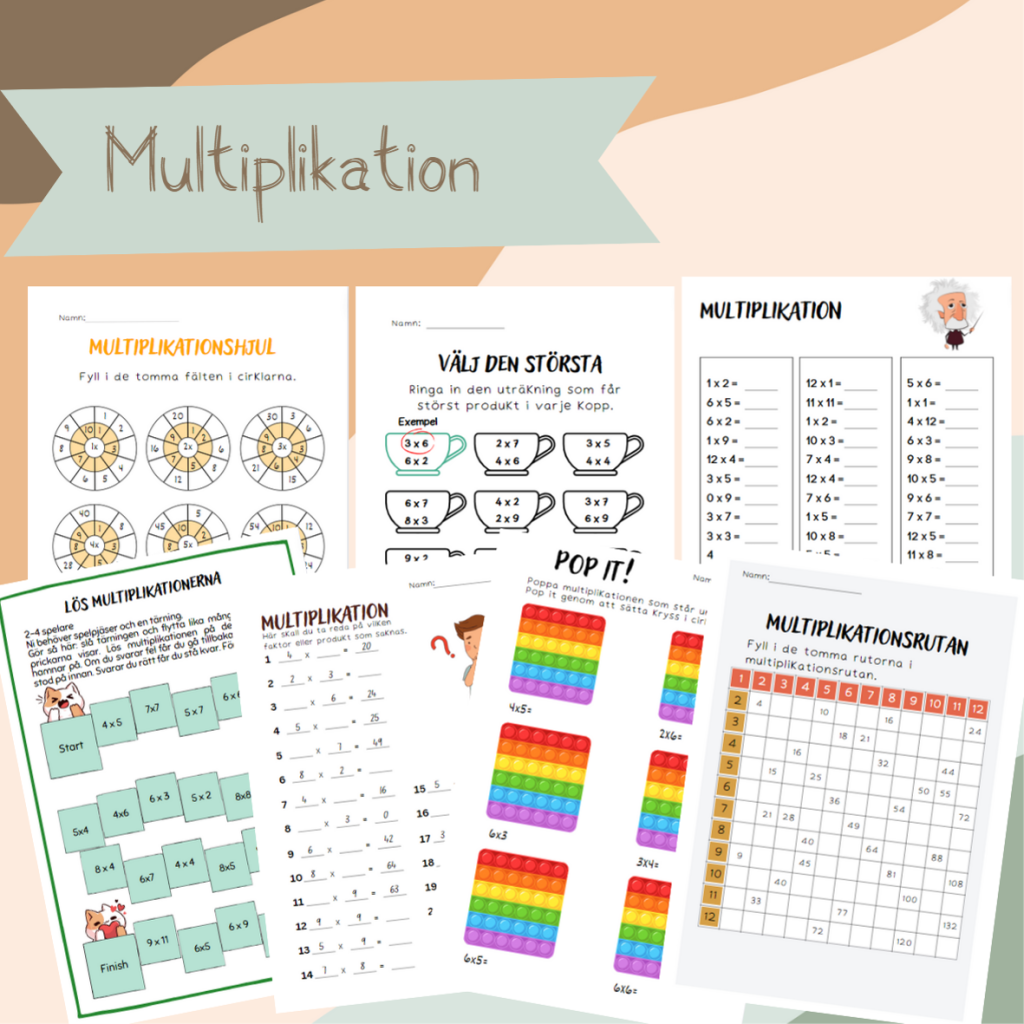 Arbetshäfte multiplikation
