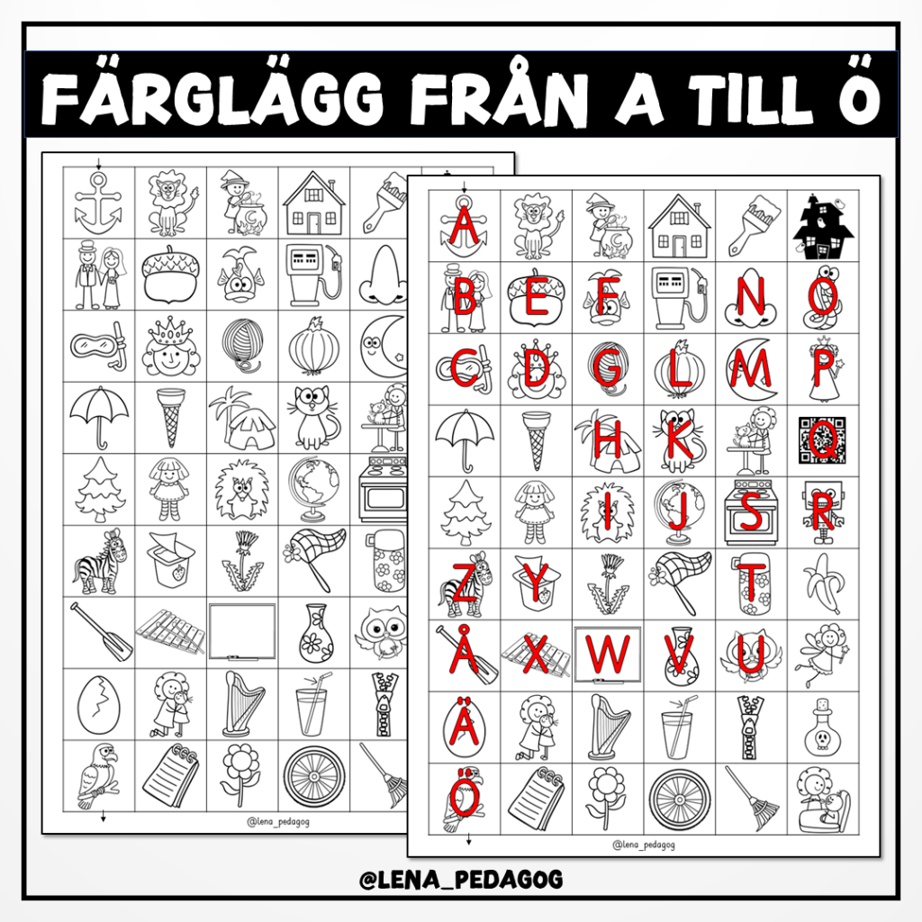 Färglägg från A till Ö