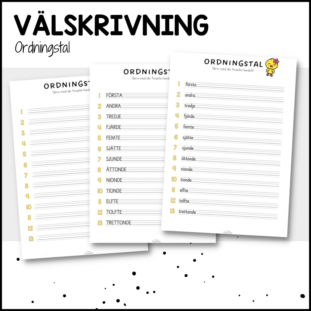 Välskrivning: ordningstal