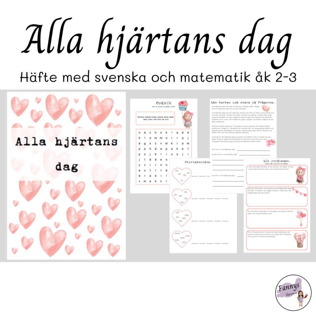 Alla hjärtans dag Häfte åk 2-3