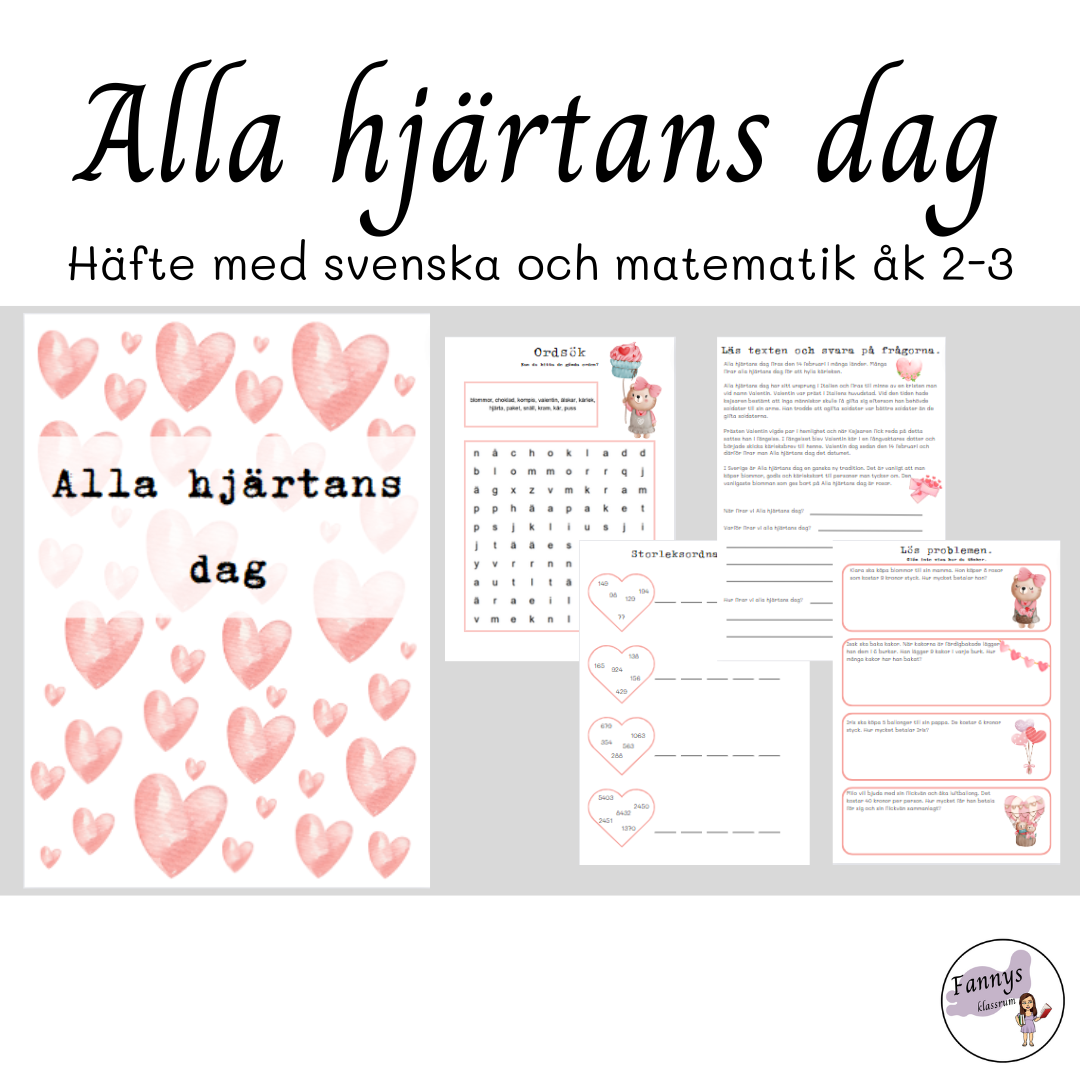 Alla hjärtans dag Häfte åk 2-3