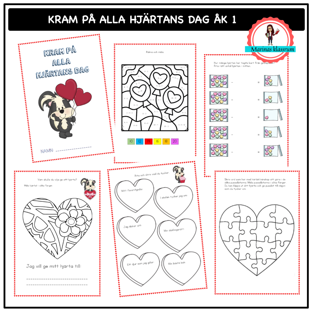Kram på alla hjärtans dag åk 1