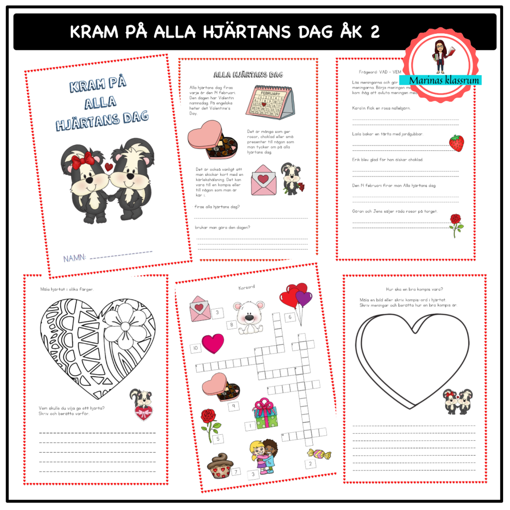 Kram på alla hjärtans dag åk 2