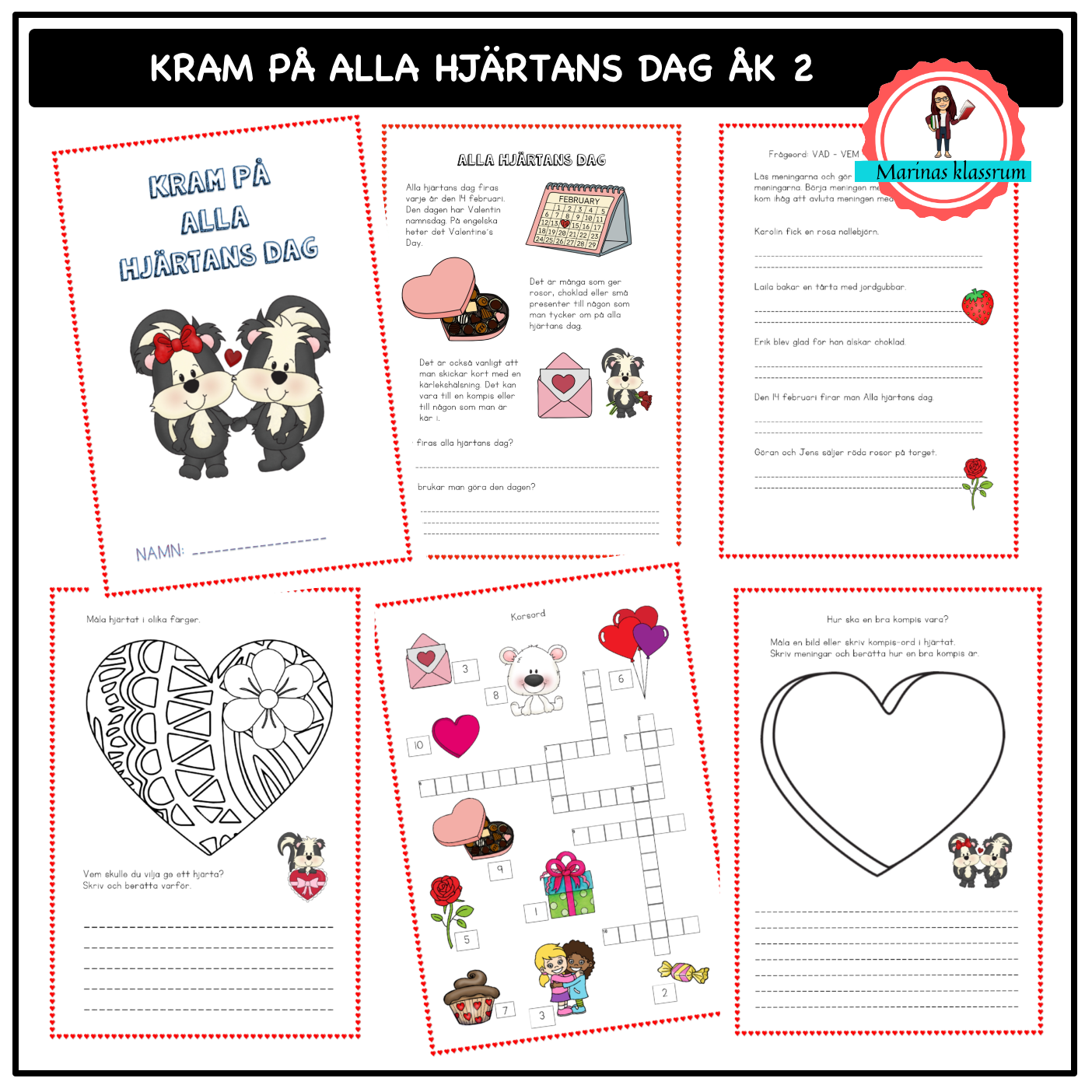 Kram på alla hjärtans dag åk 2