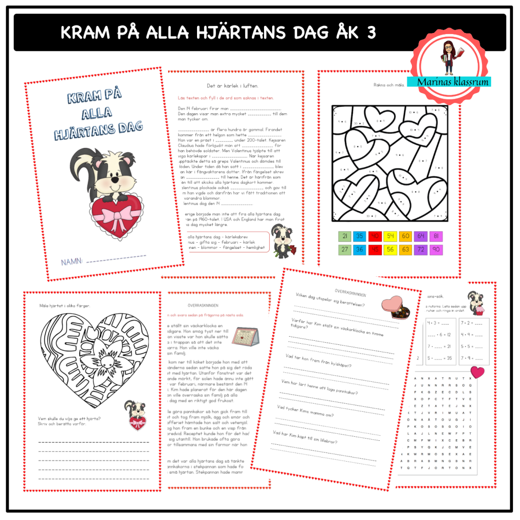 Kram på alla hjärtans dag åk 3