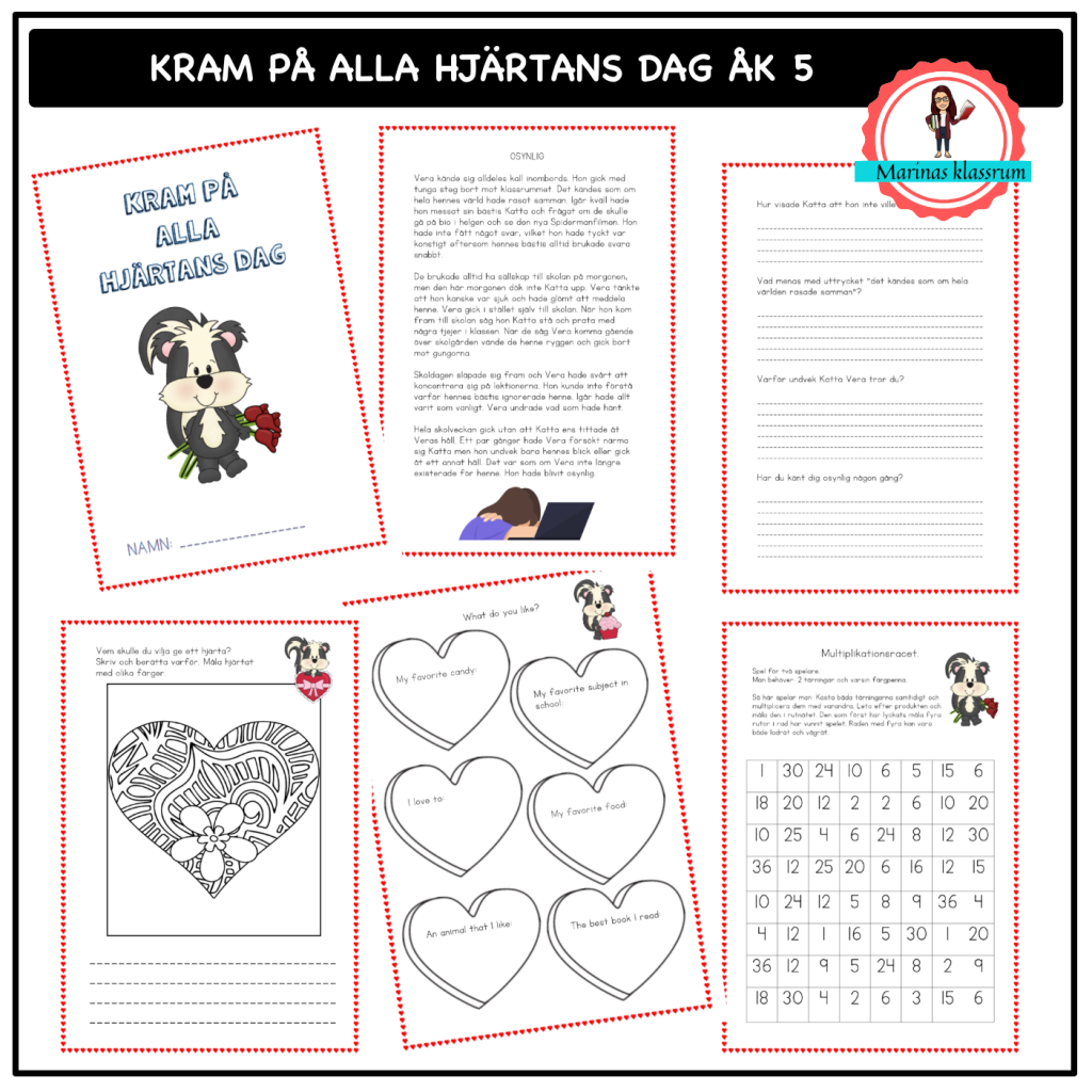 Kram på alla hjärtans dag åk 5