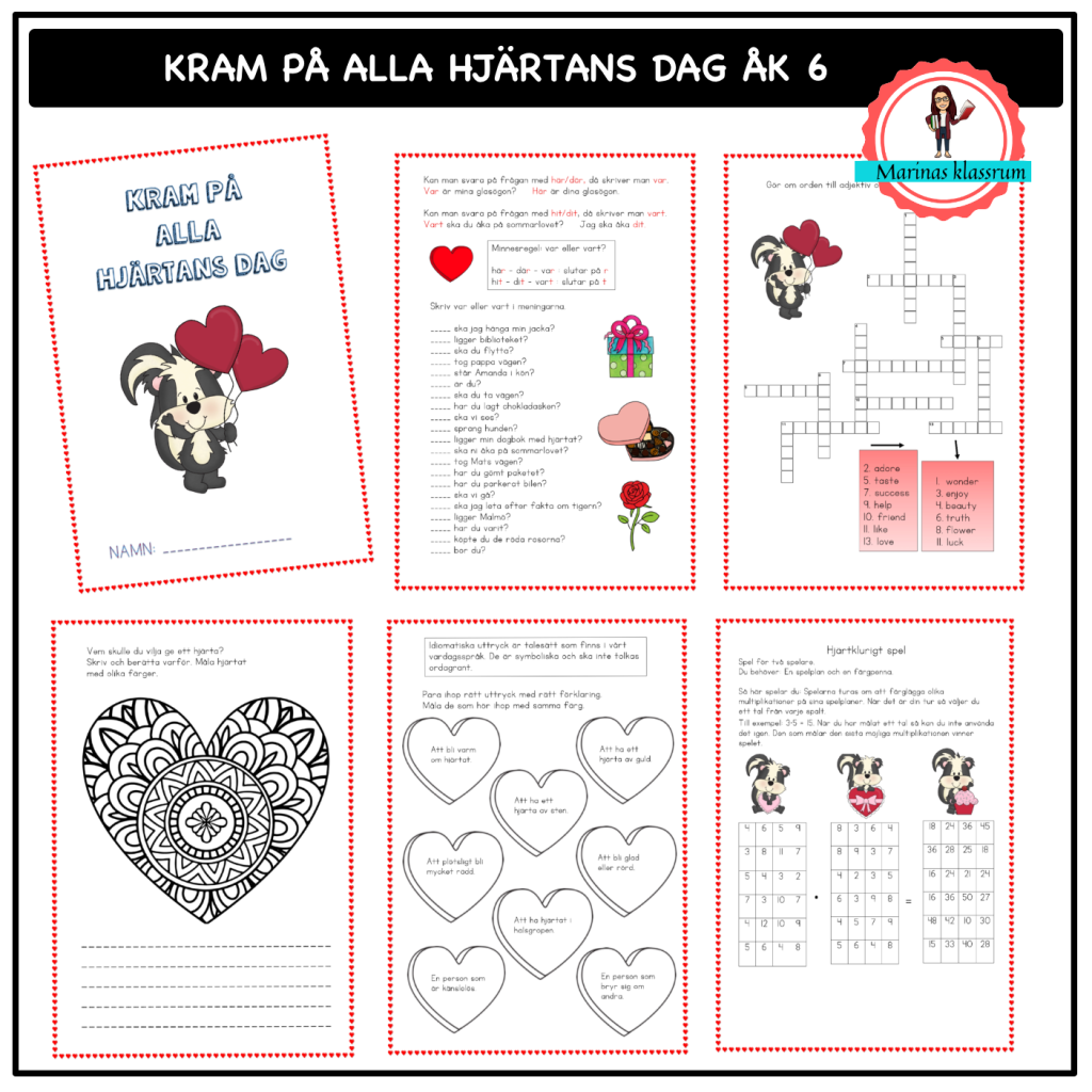 Kram på alla hjärtans dag åk 6