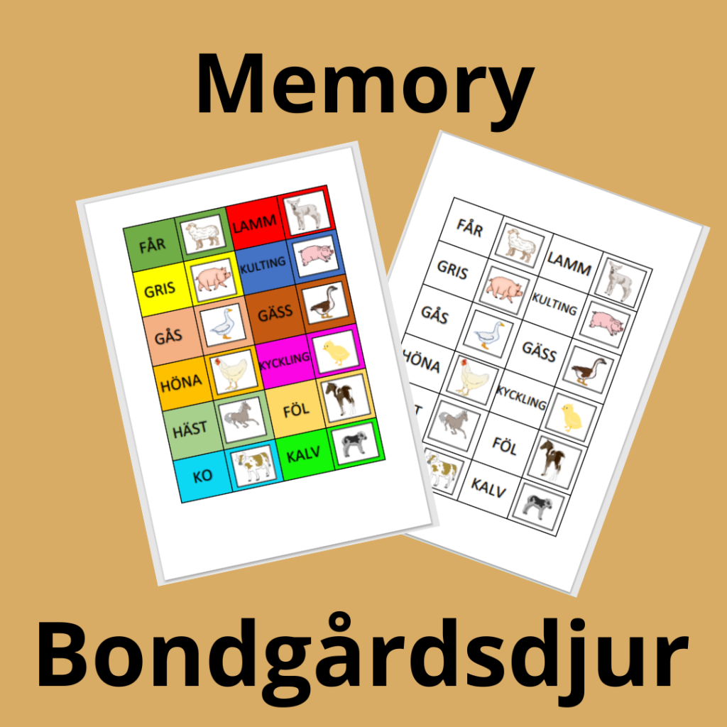 Memory Bondgårdsdjur