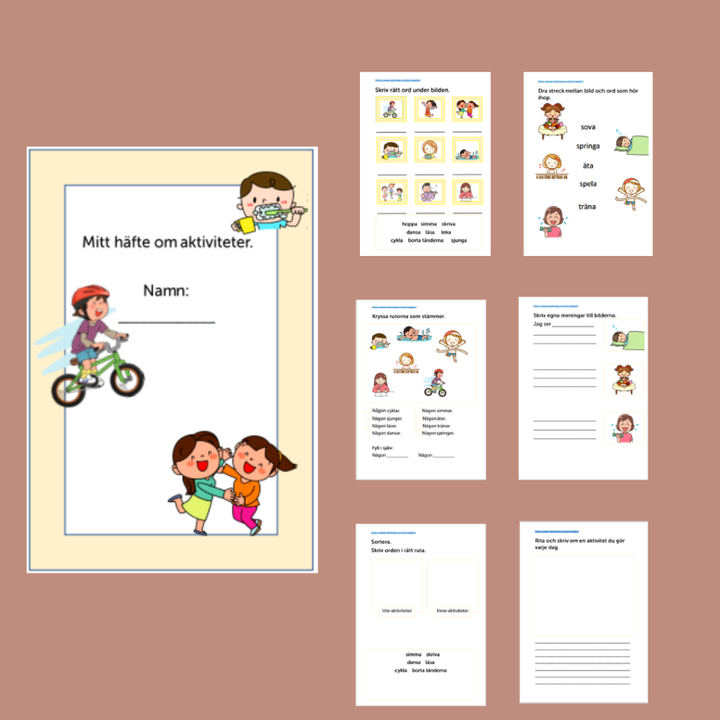 Arbetshäfte om aktiviteter.