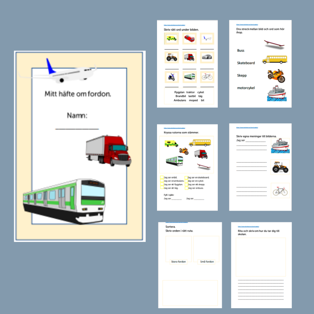 Arbetshäfte om fordon.