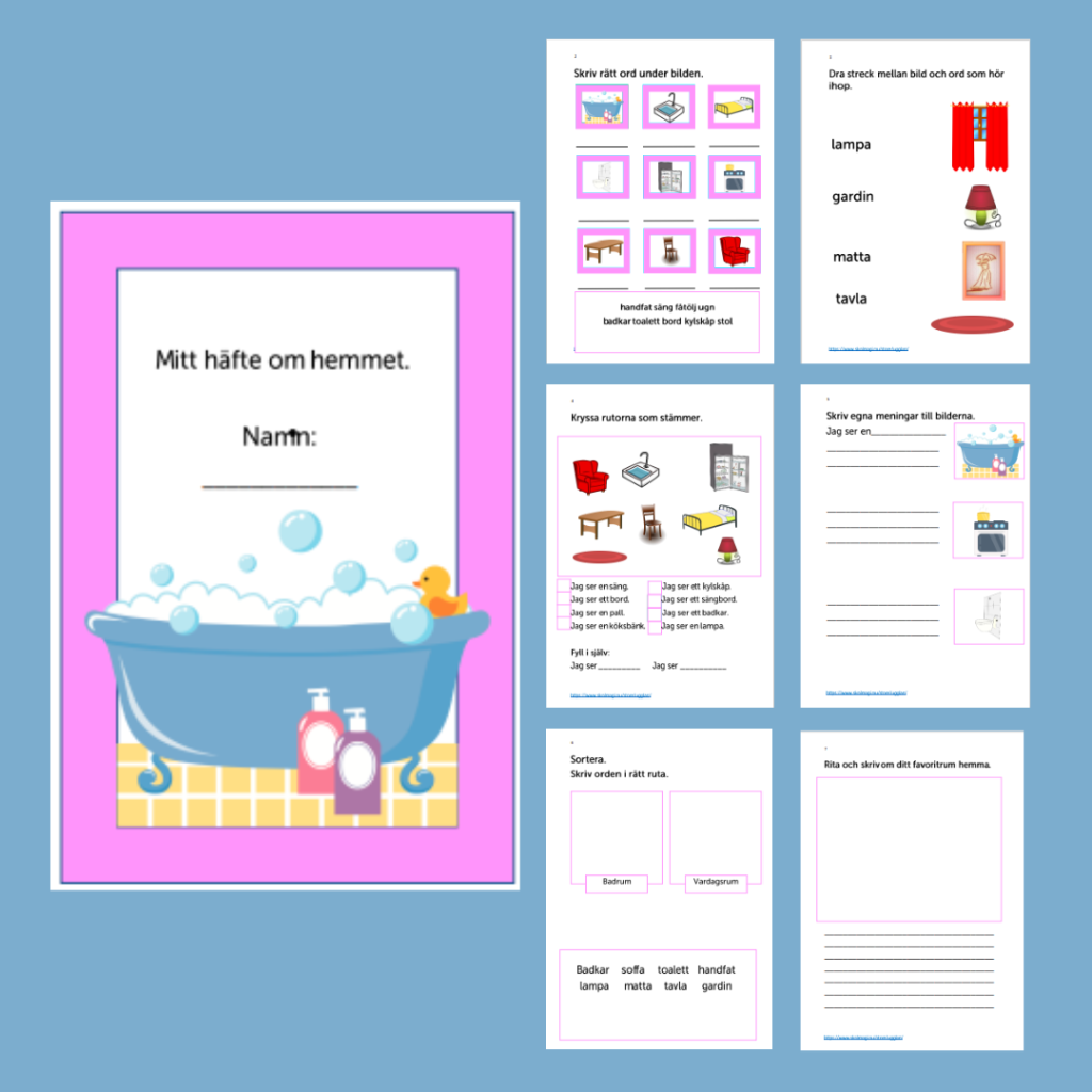 Arbetshäfte om hemmet.