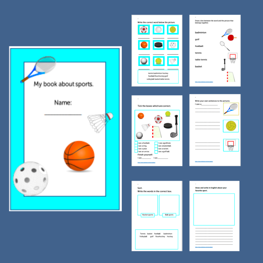 Workbook about sports.