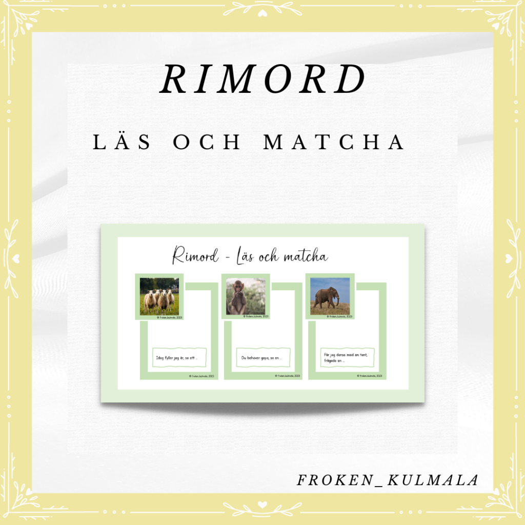 Rimord – Läs och matcha