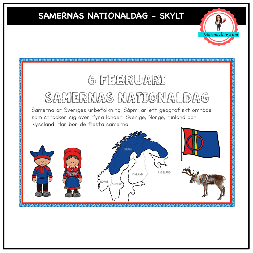 Skylt till samernas nationaldag