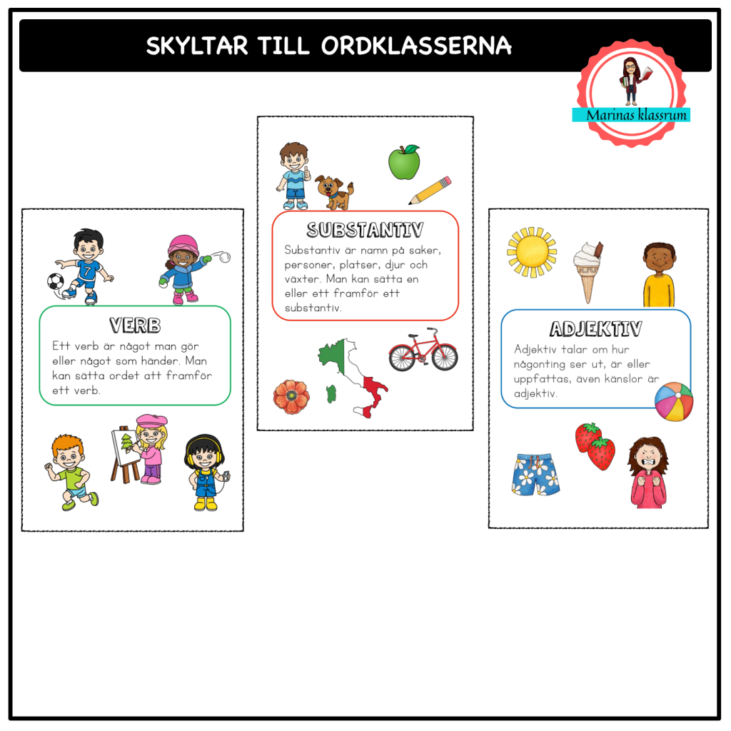 Ordklasser – poster