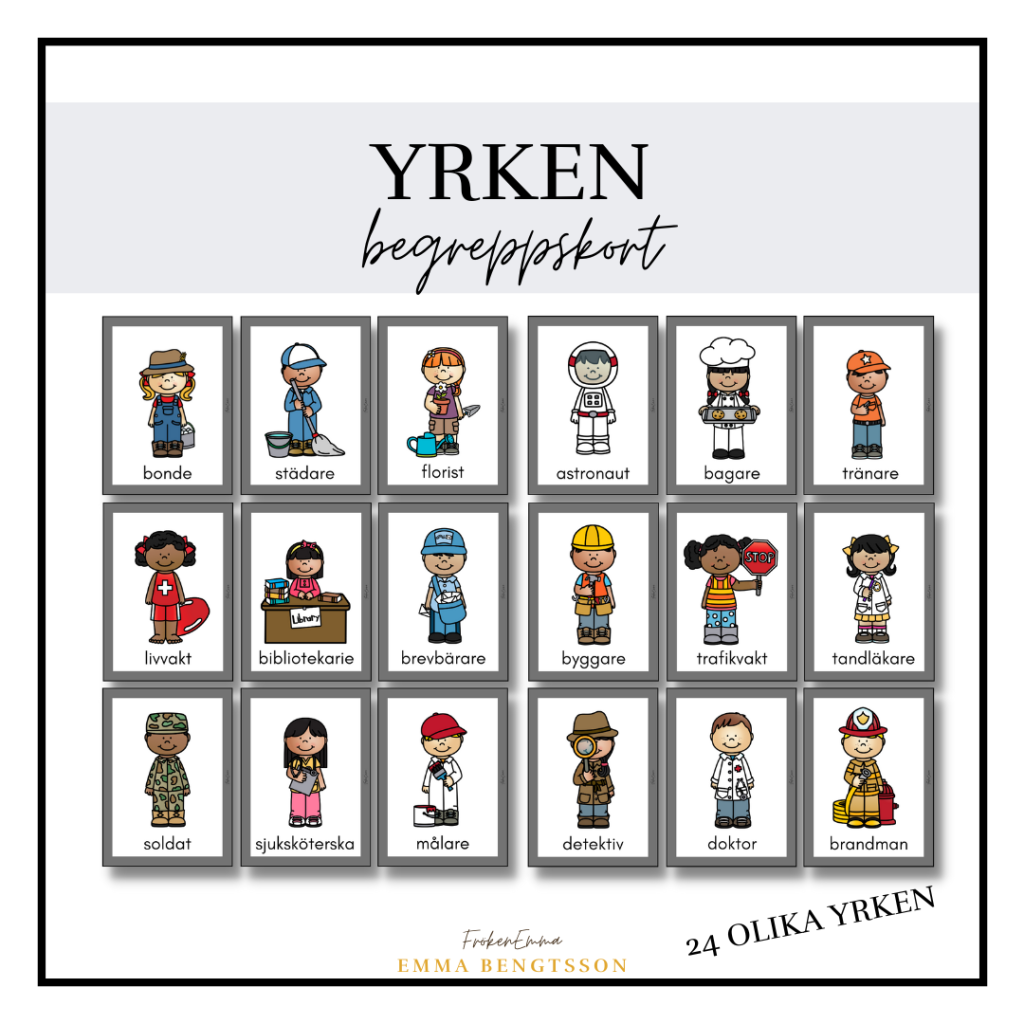 yrken begreppskort