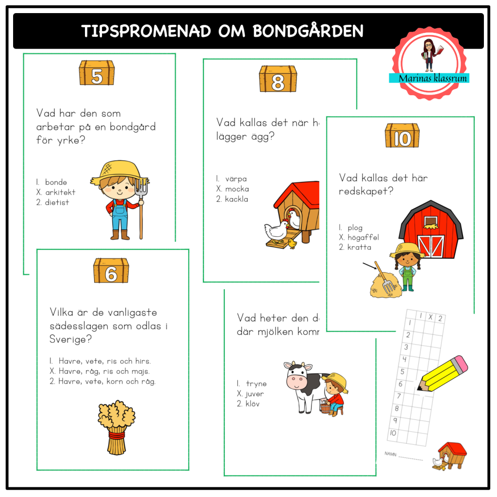 Tipspromenad om bondgårdens djur