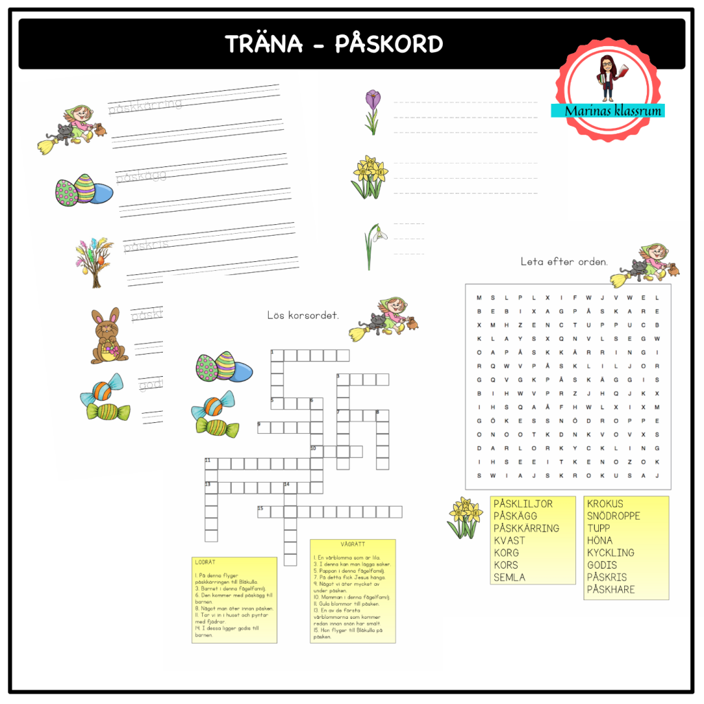Träna ord och meningar kring påsken