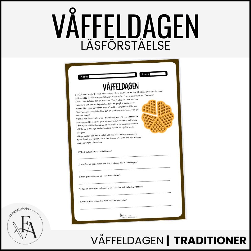 Våffeldagen – Läsförståelse