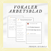 Vokaler - arbetsblad
