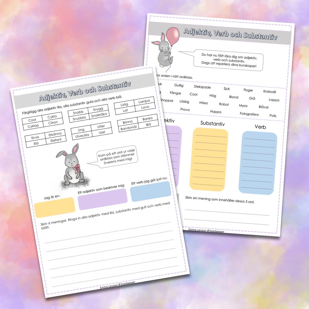Adjektiv, verb och substantiv