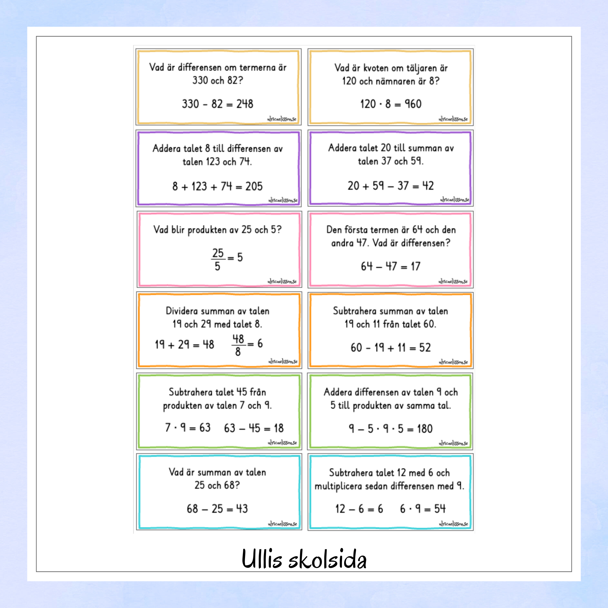 Sant eller falskt – begrepp