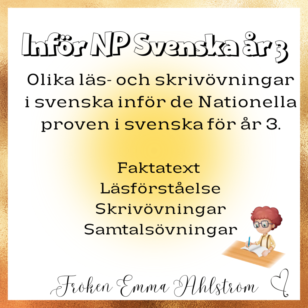 TALA -LÄSA – SKRIVA (blandade övningar inför NP Sv år 3)