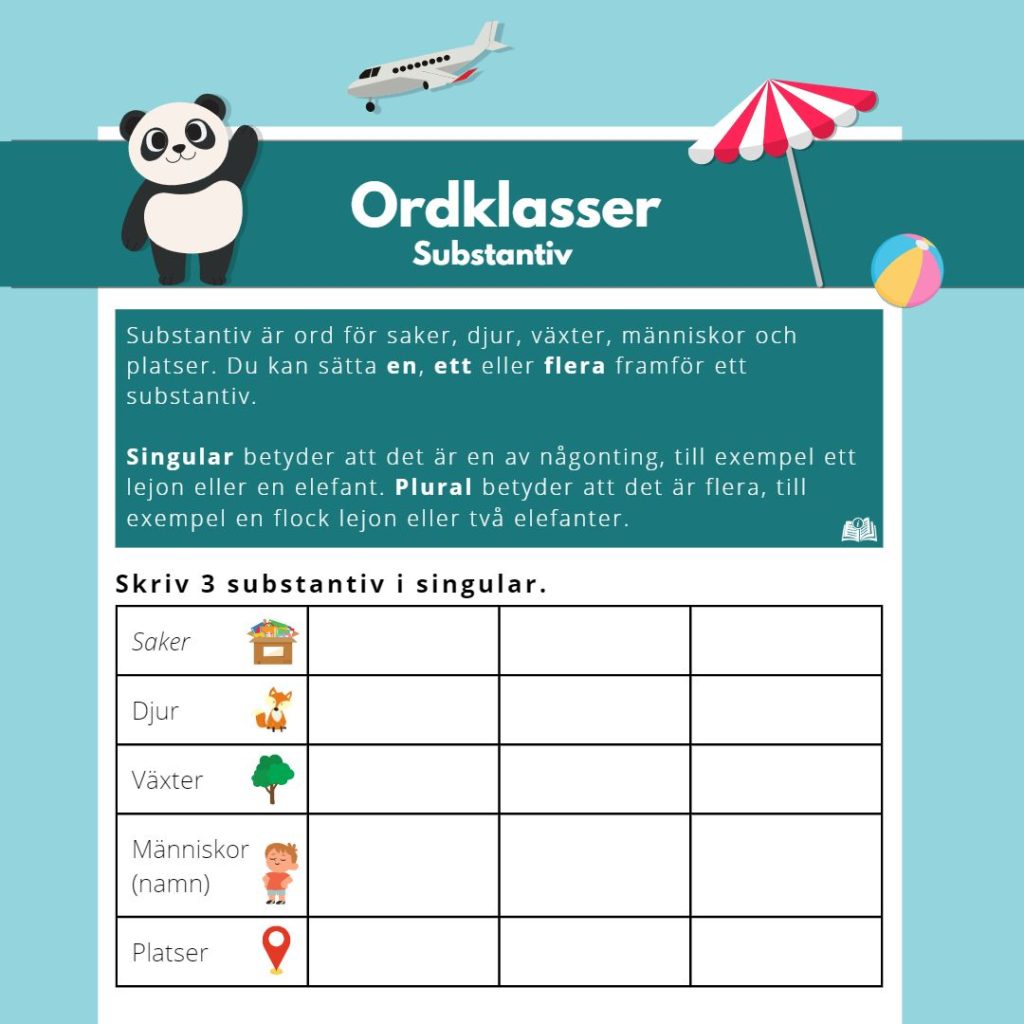 Substantiv (arbetshäfte)