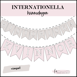 Internationella kvinnodagen: vimplar