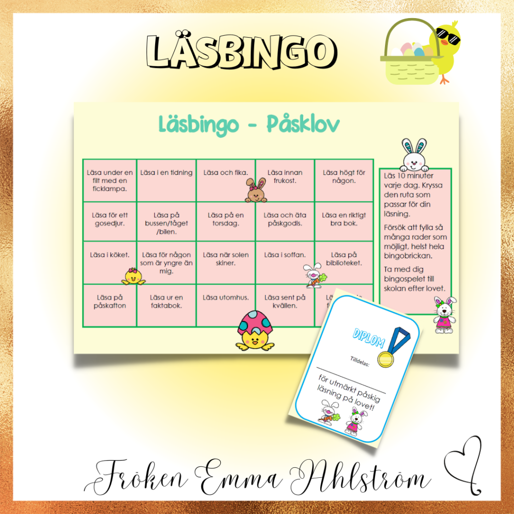 LÄSBINGO – PÅSKLOVET