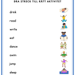 My first english 2- häfte som tränar frukt, mat, dryck & aktiviteter - bild 9