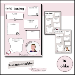 Internationella kvinnodagen: Presentationsblad / (Skrivuppgift)