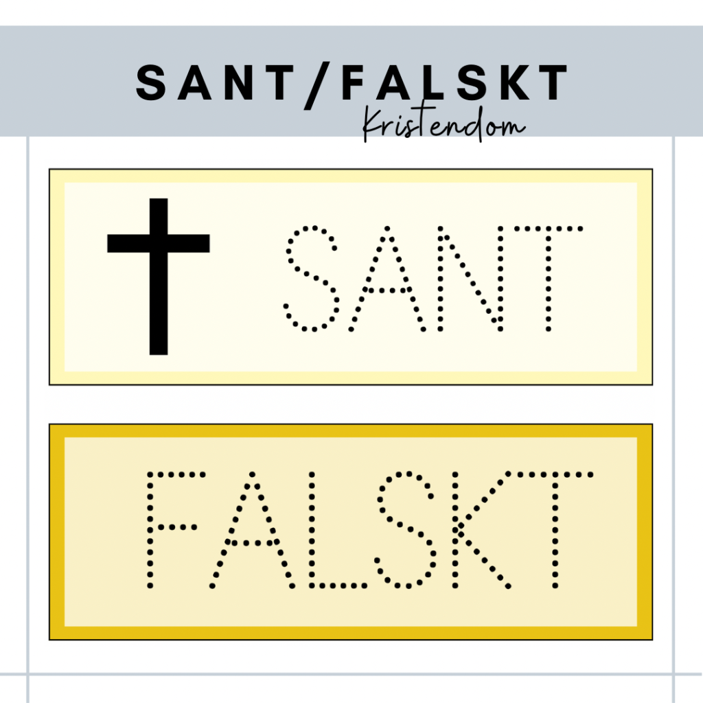 Sant/falskt – Kristendomen