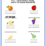 My first english 2- häfte som tränar frukt, mat, dryck & aktiviteter - bild 3