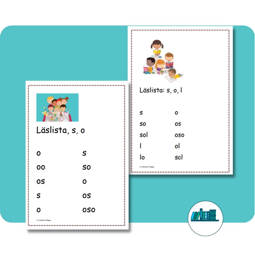 Läslistor för den allra första läsningen, nivå 1