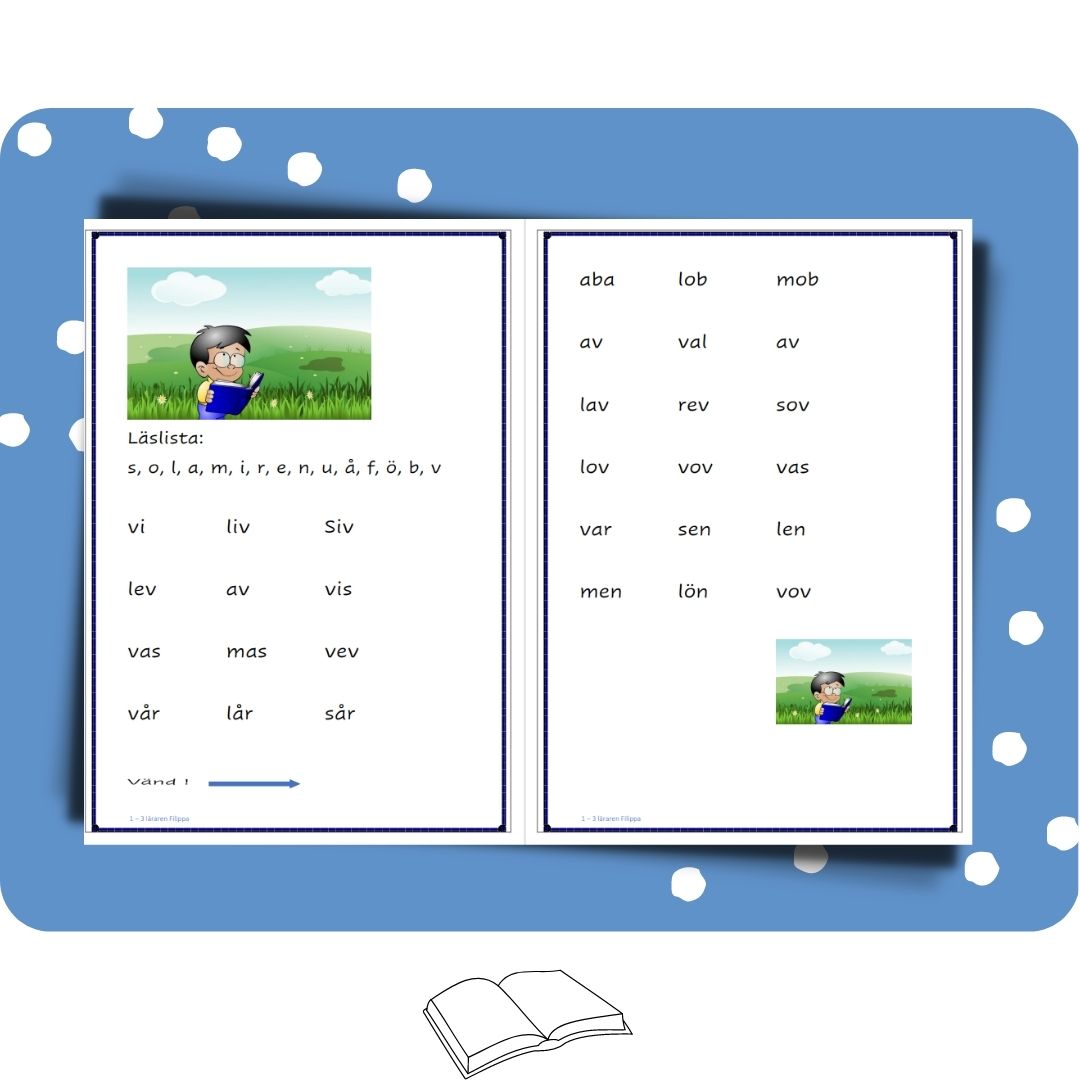 Läslistor för den allra första läsningen. Nivå 3