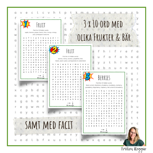 Word Search - Fruit & Berries