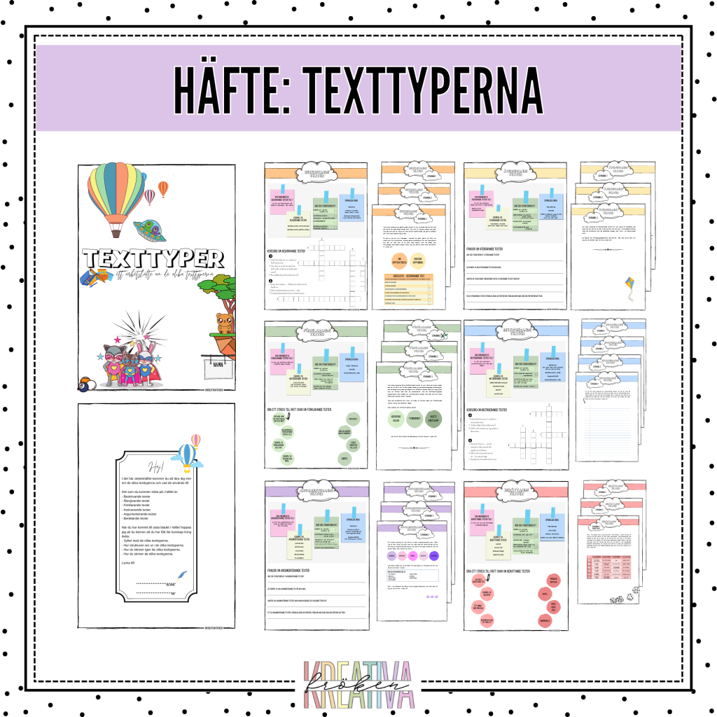 Häfte – texttyper