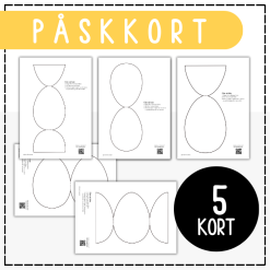 Påskpyssel - 5 mallar till påskkort (formade som ägg)