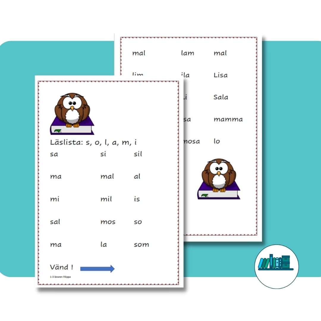 Läslistor för den allra första läsningen, nivå 1