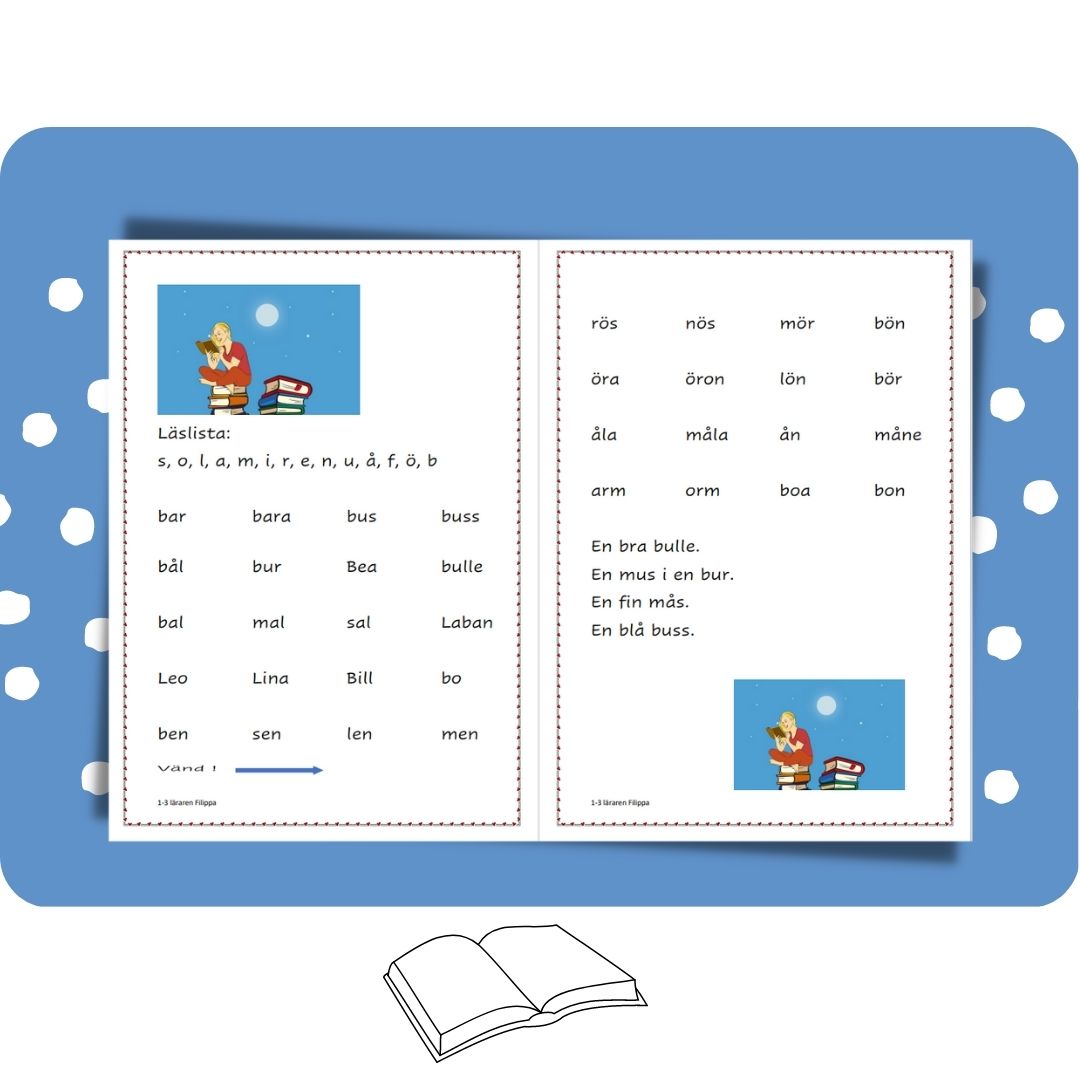 Läslistor för den allra första läsningen. Nivå 3