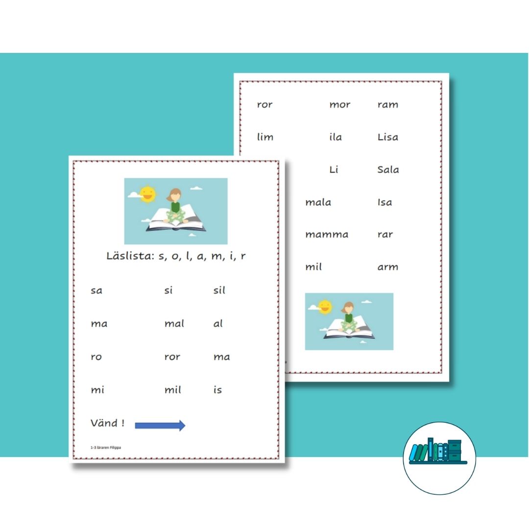 Läslistor för den allra första läsningen, nivå 1