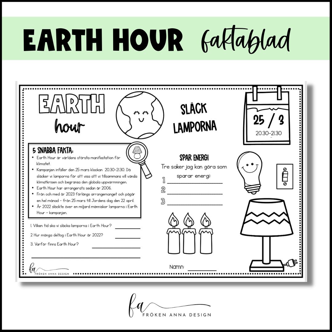 Earth Hour: Faktablad