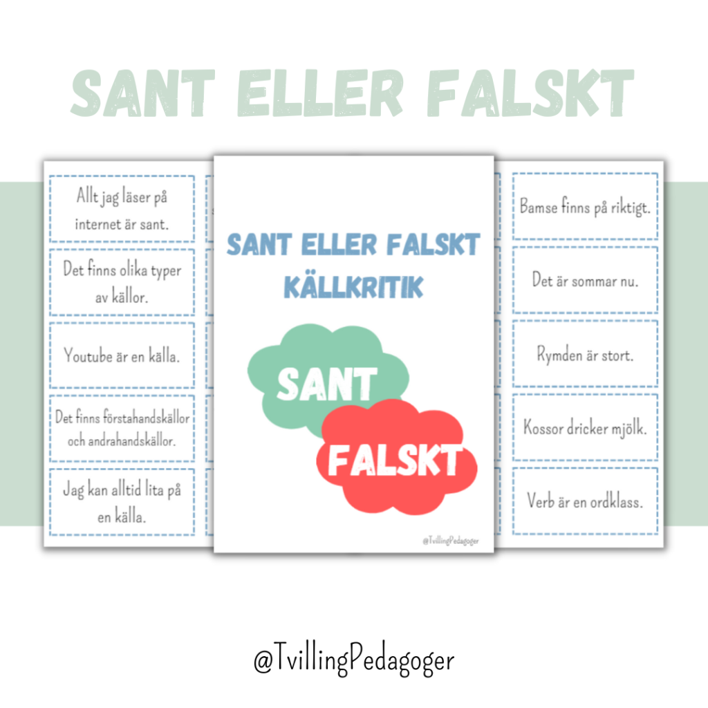 Sant eller falskt – källkritik