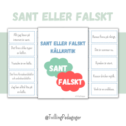 Sant eller falskt - källkritik