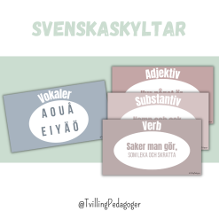 Skyltar till klassrummet - Jordnära