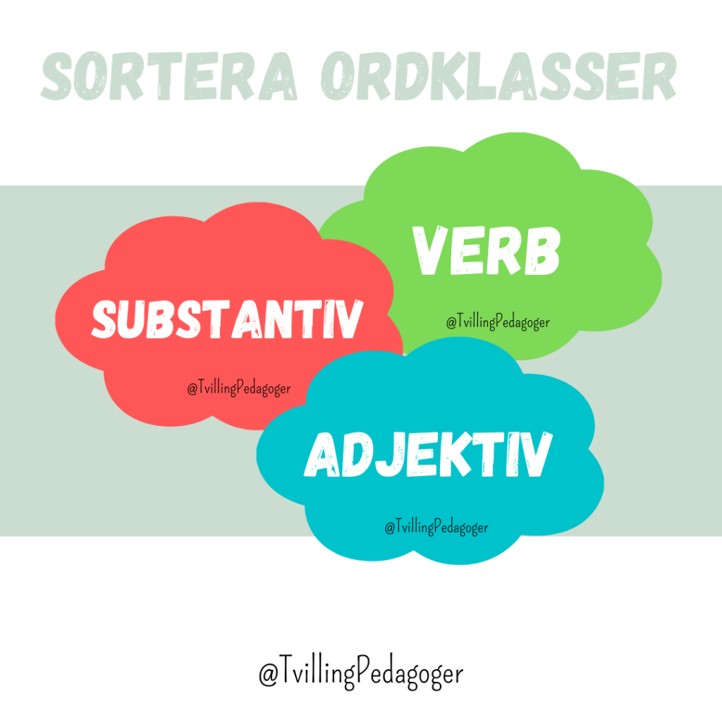Ordklasser – sortera