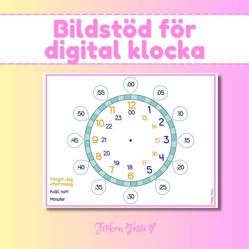Bildstöd för digital klocka